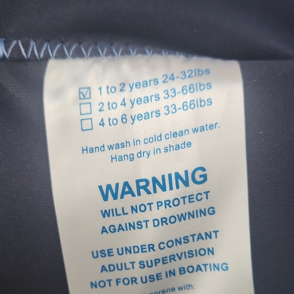 Hurley Kids Blue Swim Vest - Picture 2 of 6